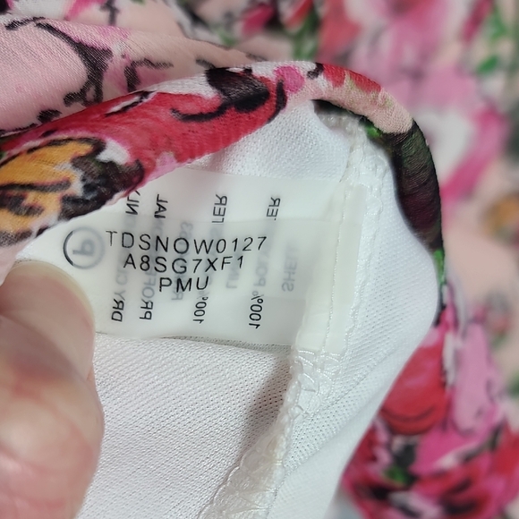 TOMMY HILFIGER Floral Sleeveless Multicolor Shift Dress Size 4 - Picture 4 of 14